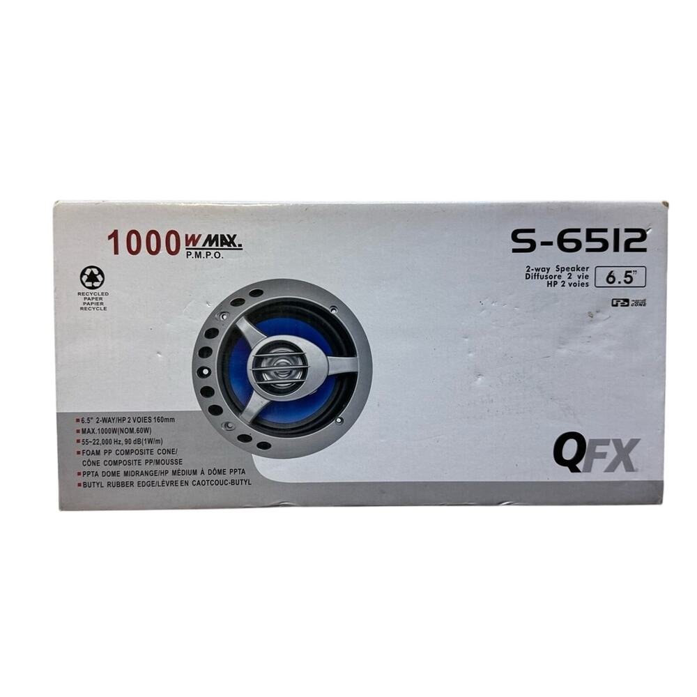 1000 watt speakers pair 6.5” s-6513 QFX NEW